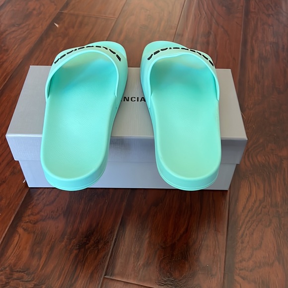 Balenciaga slides mint/black size 44 - Picture 3 of 7